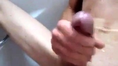Pissing and cumming on my buddy's cock makes him cum