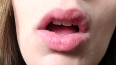 Nina Crowne - HD Close-Up Mouth Cum