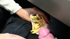 Small french fries with mayonnaise